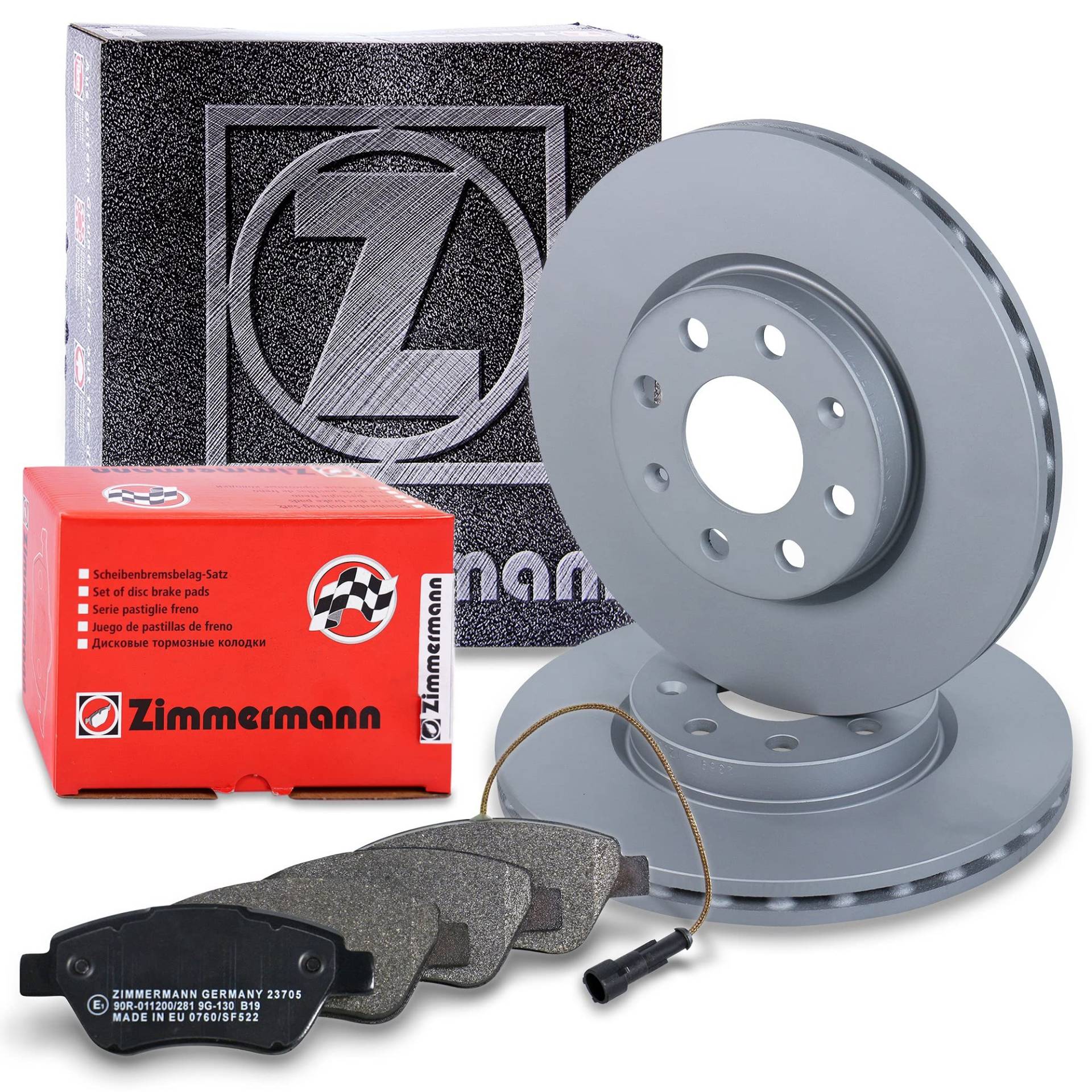 ZIMMERMANN Bremsenset Vorderachse inkl. Bremsscheiben Belüftet Ø 257 mm + Bremsbeläge vorne FIAT GRANDE PUNTO (199_) von Zimmermann