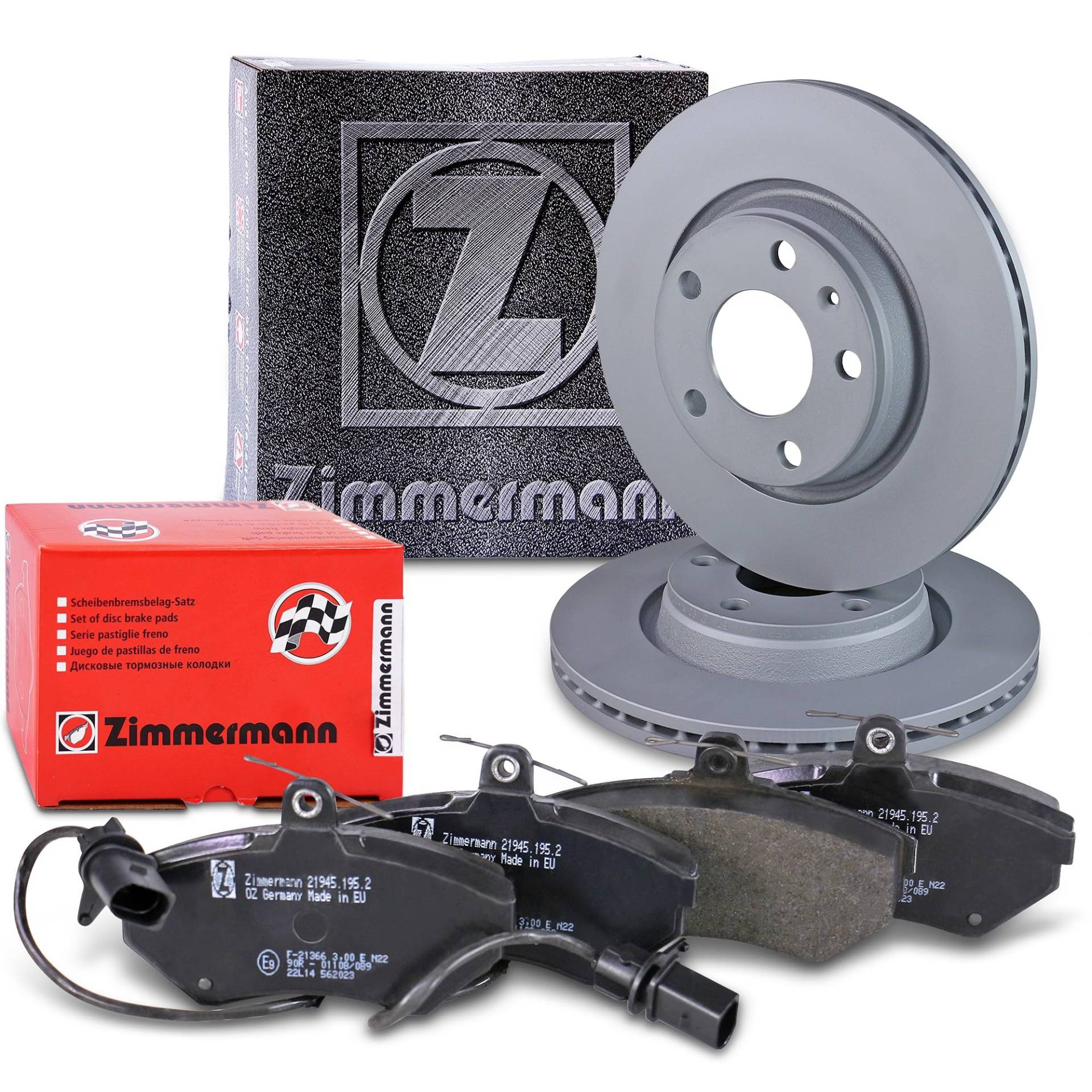 ZIMMERMANN Bremsenset Vorderachse inkl. Bremsscheiben Belüftet Ø 280 mm + Bremsbeläge vorne AUDI A4 B5 (8D2) (8D5),A4 B6 (8E2) (8E5),A4 B7 (8EC)(8ED);SEAT EXEO (3R2) (3R5);VW PASSAT B5 (3B2) (3B5) von Zimmermann