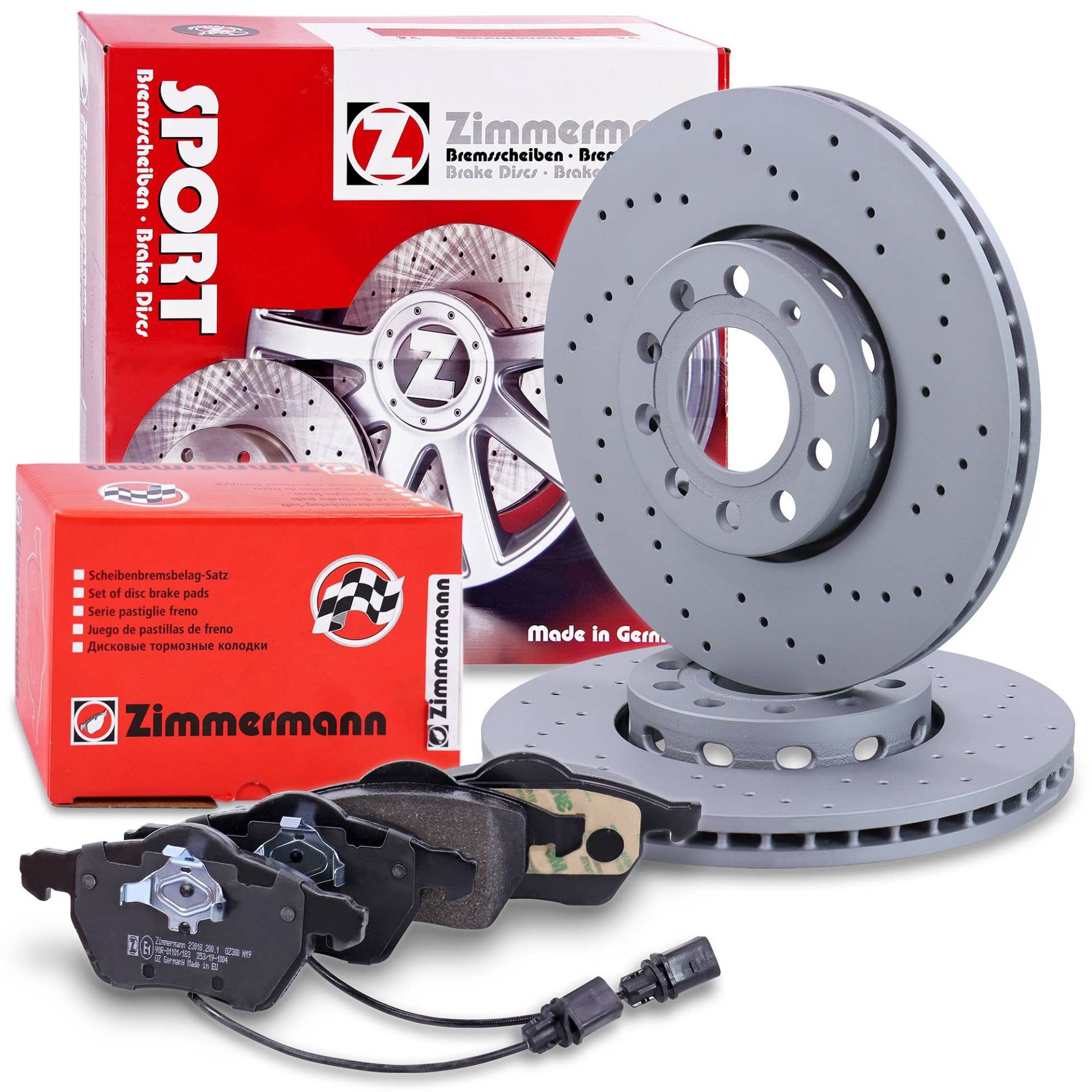 ZIMMERMANN Bremsenset Vorderachse inkl. Bremsscheiben Belüftet Ø 288 mm + Bremsbeläge vorne Kompatibel mit AUDI A4 B5, A4 B6, A4 B7, A6 C5 (4B2), A6 C5 Avant (4B5), SEAT EXEO, SKODA SUPERB I (3U4) ZIMMERMANN Bremsenset Vorderachse inkl. Bremsscheiben Belüftet Ø 288 mm + Bremsbeläge vorne Kompatibel mit AUDI A4 B5, A4 B6, A4 B7, A6 C5 (4B2), A6 C5 Avant (4B5), SEAT EXEO, SKODA SUPERB I (3U4) von Zimmermann