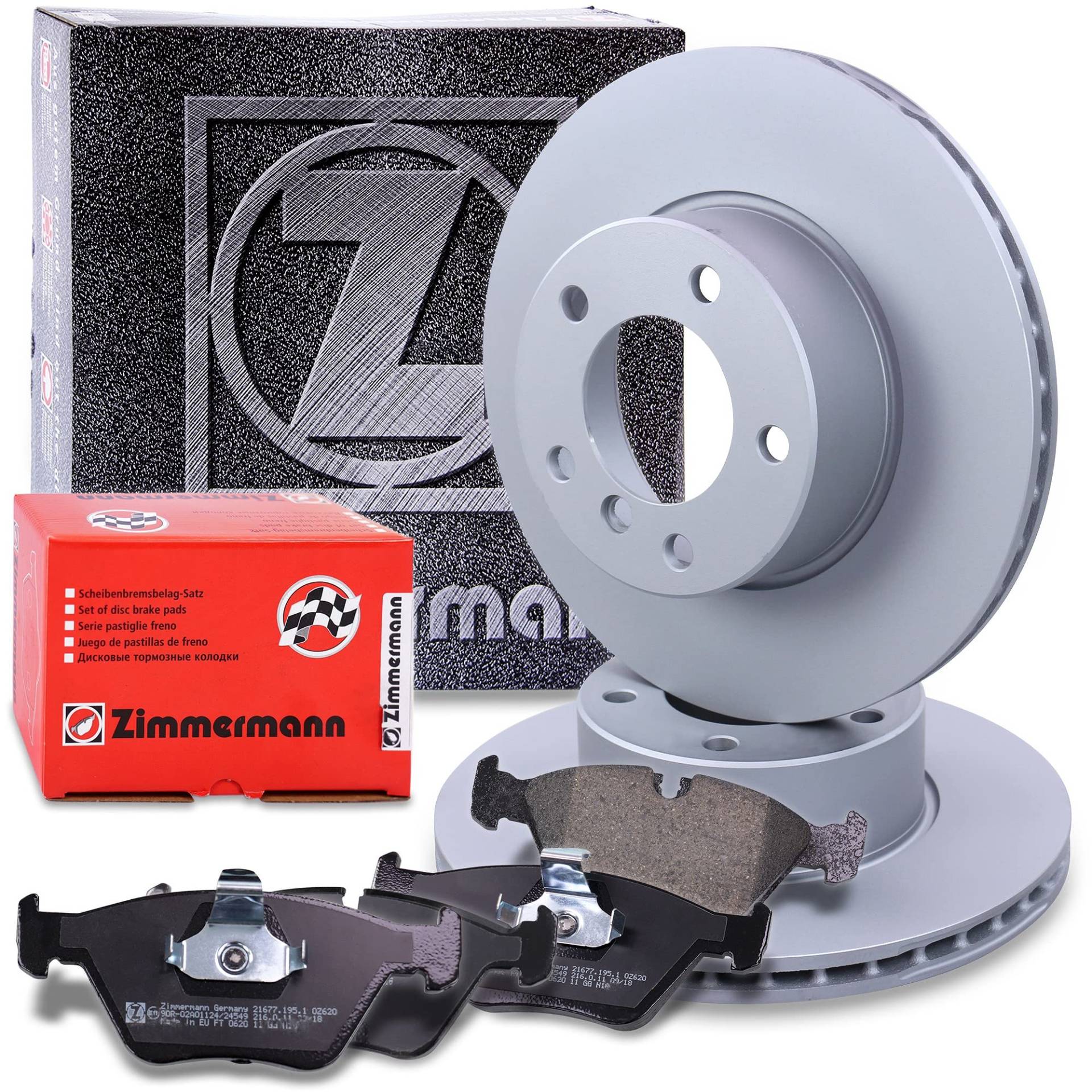 ZIMMERMANN Bremsenset Vorderachse inkl. Bremsscheiben Belüftet Ø 296 mm + Bremsbeläge vorne BMW 5er (E39),5 Touring (E39) von Zimmermann