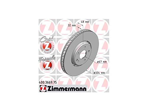 ZIMMERMANN Bremsscheiben, FORMULA Z BREMSSCHEIBE, 400.3669.75 (2 Stück) von Zimmermann