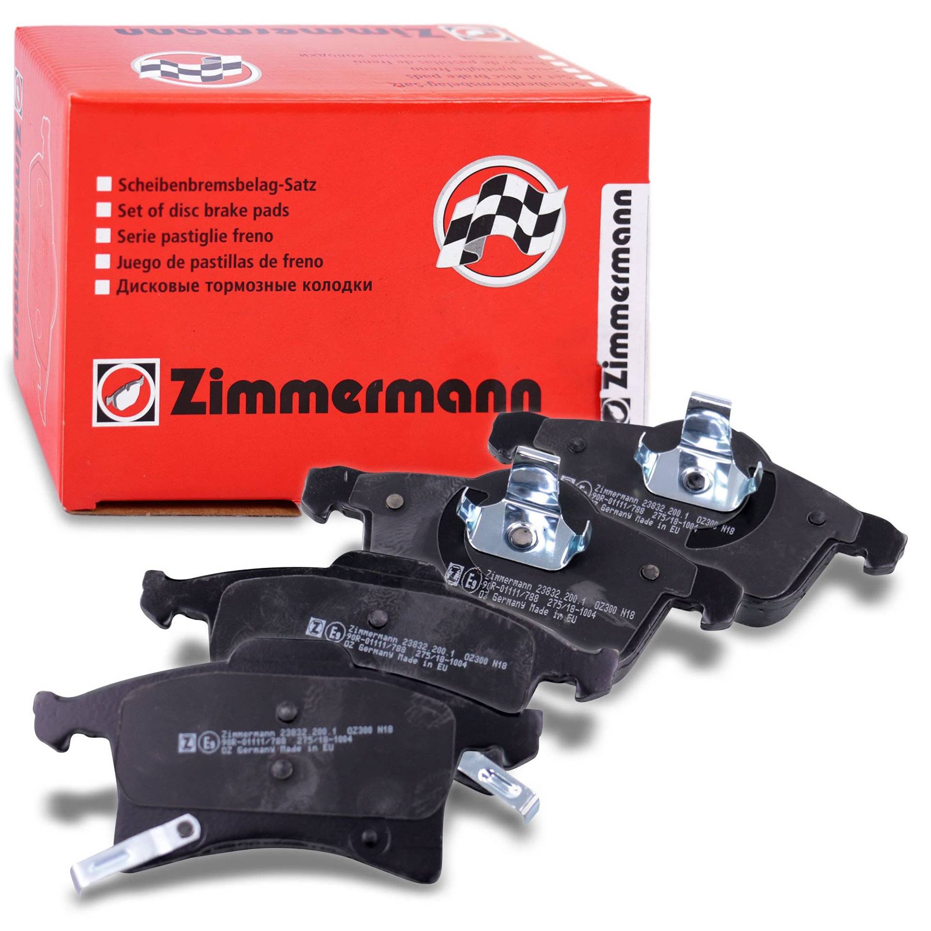 ZIMMERMANN 23832.200.1 Serie Bremsbelagsatz, Hinten, inklusive Platte dämpfend von Zimmermann