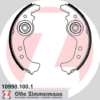 Zimmermann Bremsbackensatz [Hersteller-Nr. 10990.100.1] für Abarth, Autobianchi, Fiat, Fso, Innocenti, Lancia, Seat, Zastava von Zimmermann