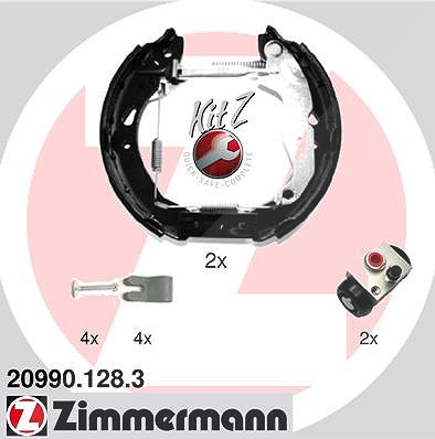 Zimmermann Bremsbackensatz [Hersteller-Nr. 20990.128.3] für Ford von Zimmermann