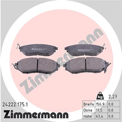 Zimmermann Bremsbelagsatz, Scheibenbremse [Hersteller-Nr. 24222.175.1] für Subaru von Zimmermann