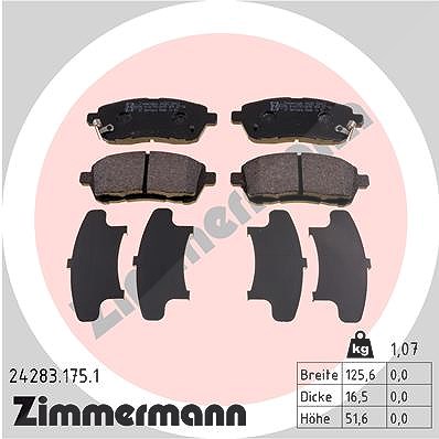 Zimmermann Bremsbelagsatz, Scheibenbremse [Hersteller-Nr. 24283.175.1] für Mazda, Suzuki von Zimmermann
