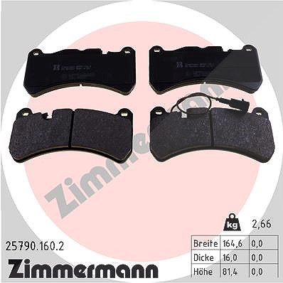 Zimmermann Bremsbelagsatz, Scheibenbremse [Hersteller-Nr. 25790.160.2] für Maserati von Zimmermann