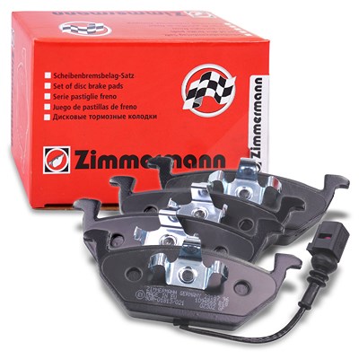 Zimmermann Bremsbelagsatz mit Warnkontakt vorne [Hersteller-Nr. 23131.195.1] für Audi, Seat, Skoda, VW von Zimmermann