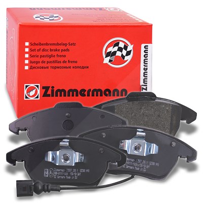 Zimmermann Bremsbelagsatz mit Warnkontakt vorne [Hersteller-Nr. 23587.200.1] für Audi, Seat, Skoda, VW von Zimmermann