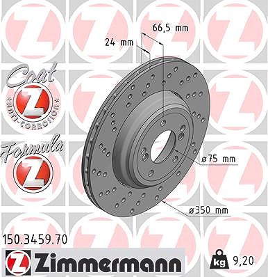 Zimmermann Bremsscheibe [Hersteller-Nr. 150.3459.70] für BMW von Zimmermann