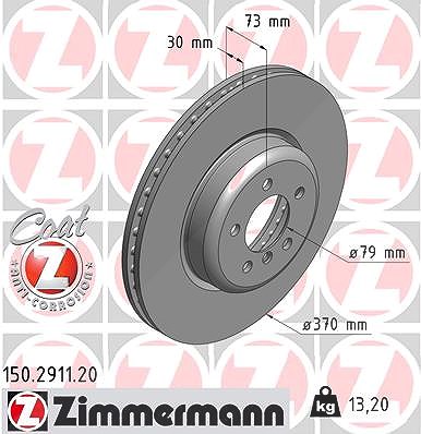 Zimmermann Bremsscheibe [Hersteller-Nr. 150.2911.20] für BMW von Zimmermann