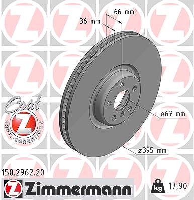 Zimmermann Bremsscheibe [Hersteller-Nr. 150.2962.20] für BMW, Rolls-royce von Zimmermann