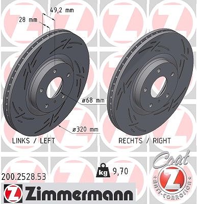 Zimmermann Bremsscheibe [Hersteller-Nr. 200.2528.53] für Infiniti, Nissan von Zimmermann