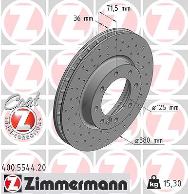 Zimmermann Bremsscheibe [Hersteller-Nr. 400.5544.20] für Mercedes-Benz von Zimmermann