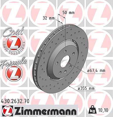 Zimmermann Bremsscheibe [Hersteller-Nr. 430.2632.70] für Opel, Saab von Zimmermann