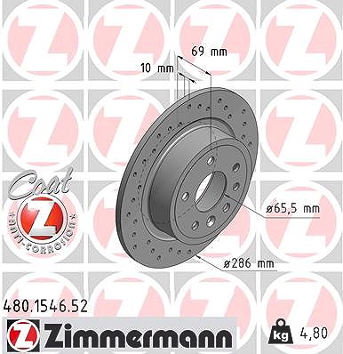 Zimmermann Bremsscheibe [Hersteller-Nr. 480.1546.52] für Saab von Zimmermann