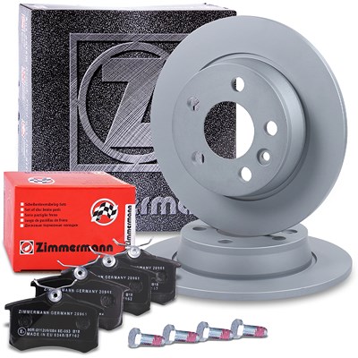 Zimmermann Bremsscheiben + Bremsbeläge Hinterachse für Ford, Seat, VW Zimmermann Bremsscheiben + Bremsbeläge Hinterachse für Ford, Seat, VW von Zimmermann