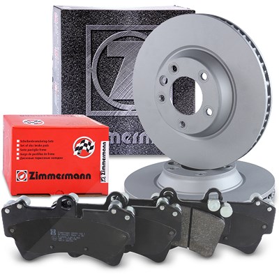 Zimmermann Bremsscheiben + Bremsbeläge Vorderachse für Audi, Porsche, VW Zimmermann Bremsscheiben + Bremsbeläge Vorderachse für Audi, Porsche, VW von Zimmermann