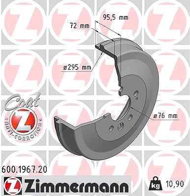 Zimmermann Bremstrommel [Hersteller-Nr. 600.1967.20] für VW von Zimmermann