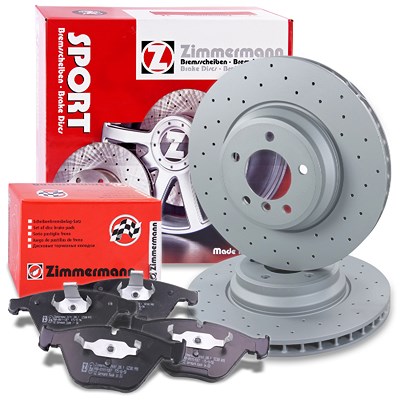 Zimmermann Sport-Bremsscheiben +Bremsbeläge vorne für BMW Zimmermann Sport-Bremsscheiben +Bremsbeläge vorne für BMW von Zimmermann