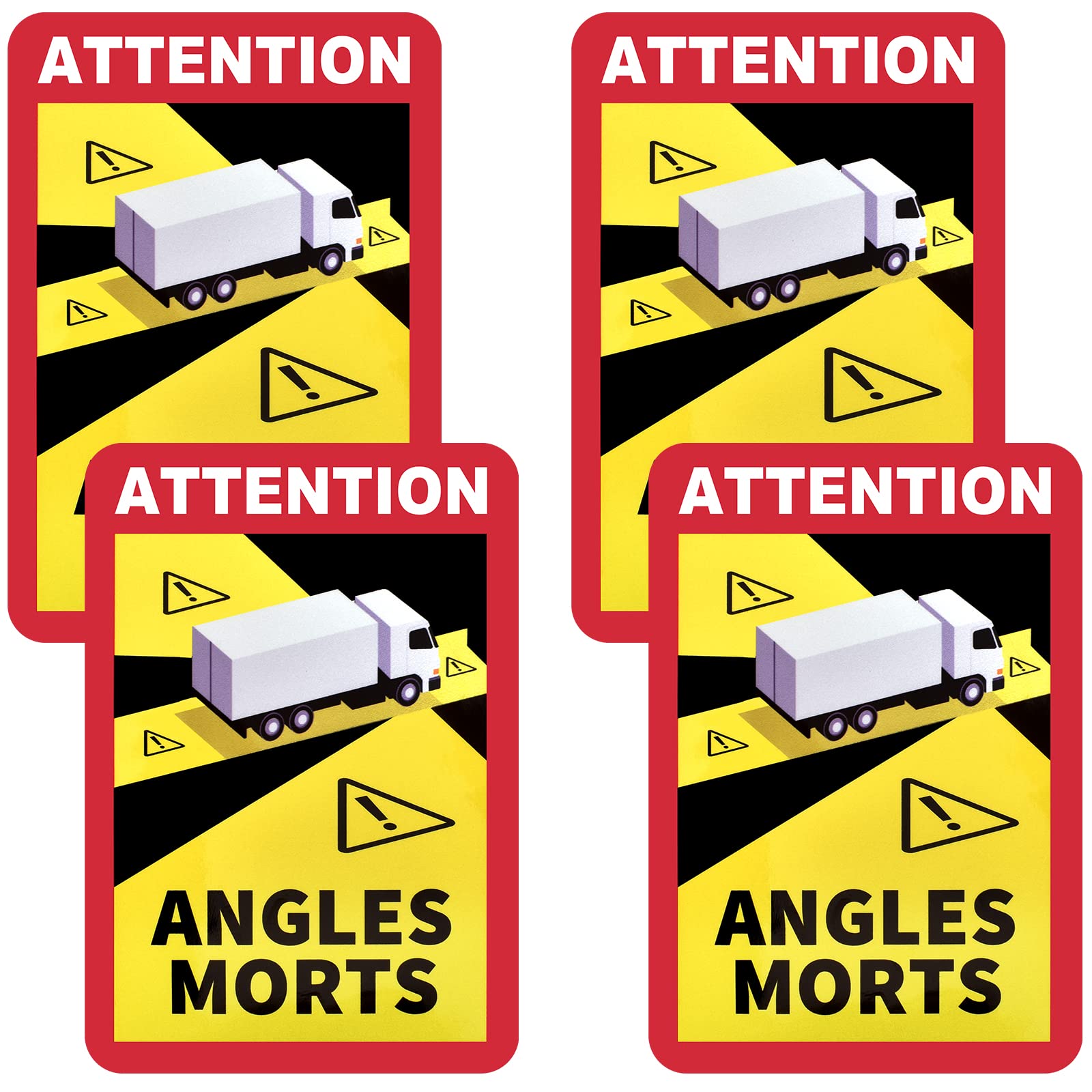 4 Stück Attention Angles Morts Aufkleber Toter Winkel Aufkleber LKW Selbstklebend Wasserdicht UV Schutz 17 x 25 cm Hinweiszeichen Fahrzeuge Lastwagen Auto 4 Stück Attention Angles Morts Aufkleber Toter Winkel Aufkleber LKW Selbstklebend Wasserdicht UV Schutz 17 x 25 cm Hinweiszeichen Fahrzeuge Lastwagen Auto von Zimoer