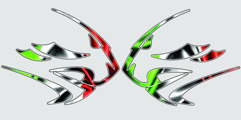 Aprilia Löwenköpfe Italienische Flagge Design Grafiken Aufkleber Aufkleber X 2 große stil#3 von ZionDesigns