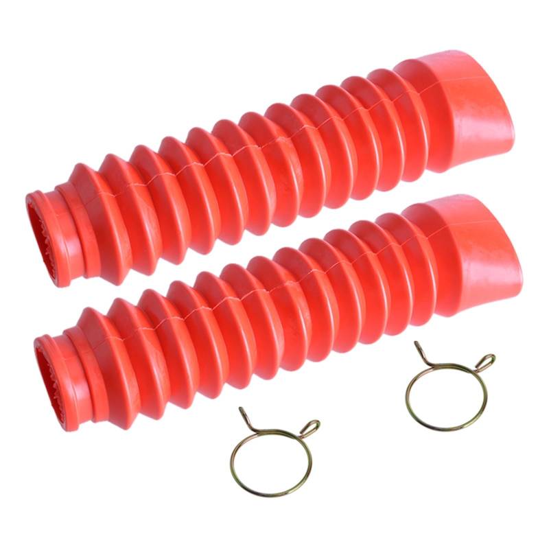 2Pcs 32mm Rot Motorrad Vorne Gummi Gamasche Boot Gabel Stoßdämpfer Staub Abdeckung Antislip von Zixmix