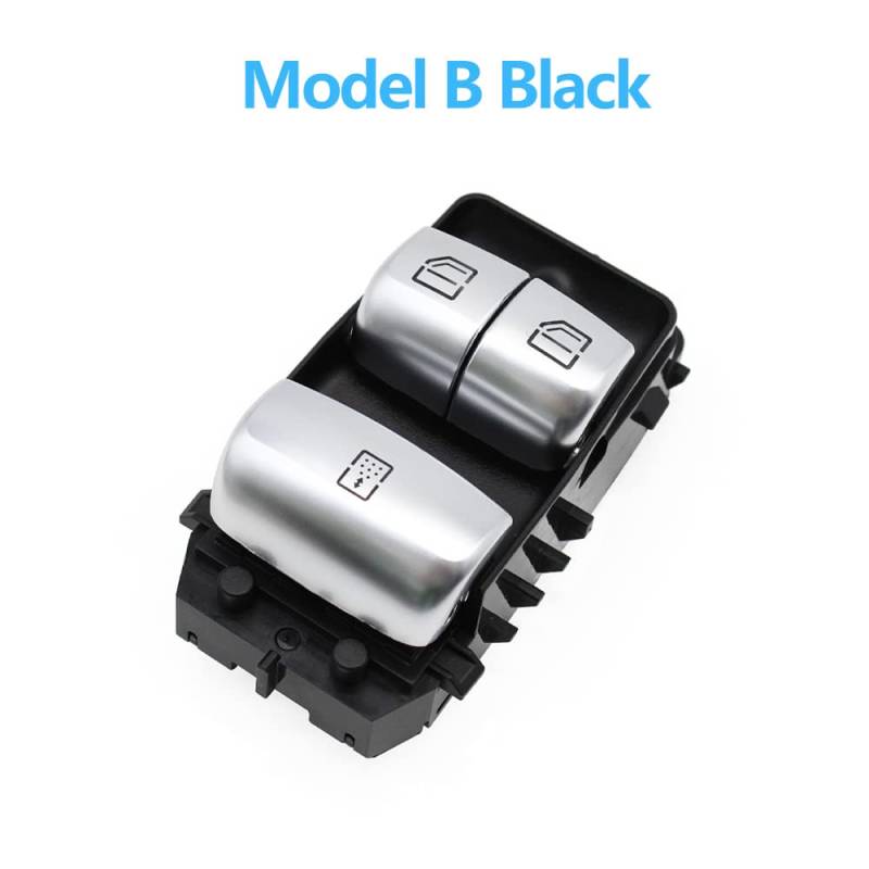 Auto-Power-Schalter for elektrischen Heckscheibenheber, passend for Mercedes-Benz SE-Klasse W222 W213 S550 S600 S300 S350 E180 E200 E220 2229051505(Model B Black) von Zixmix