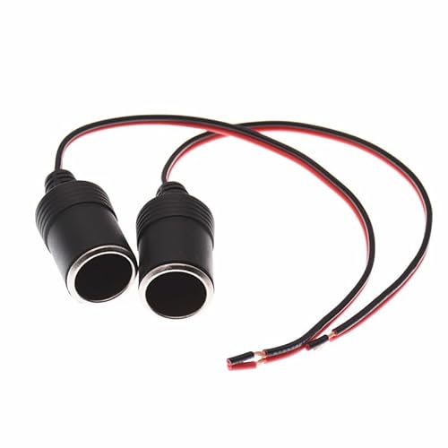 Ziyan 2 Stück Aufbau Ladegerät Steckdose Power Zigarettenanzünder Buchse Kabel Stecker Adapter 12V LKW Auto KFZ Einbau Steckdose von Ziyan