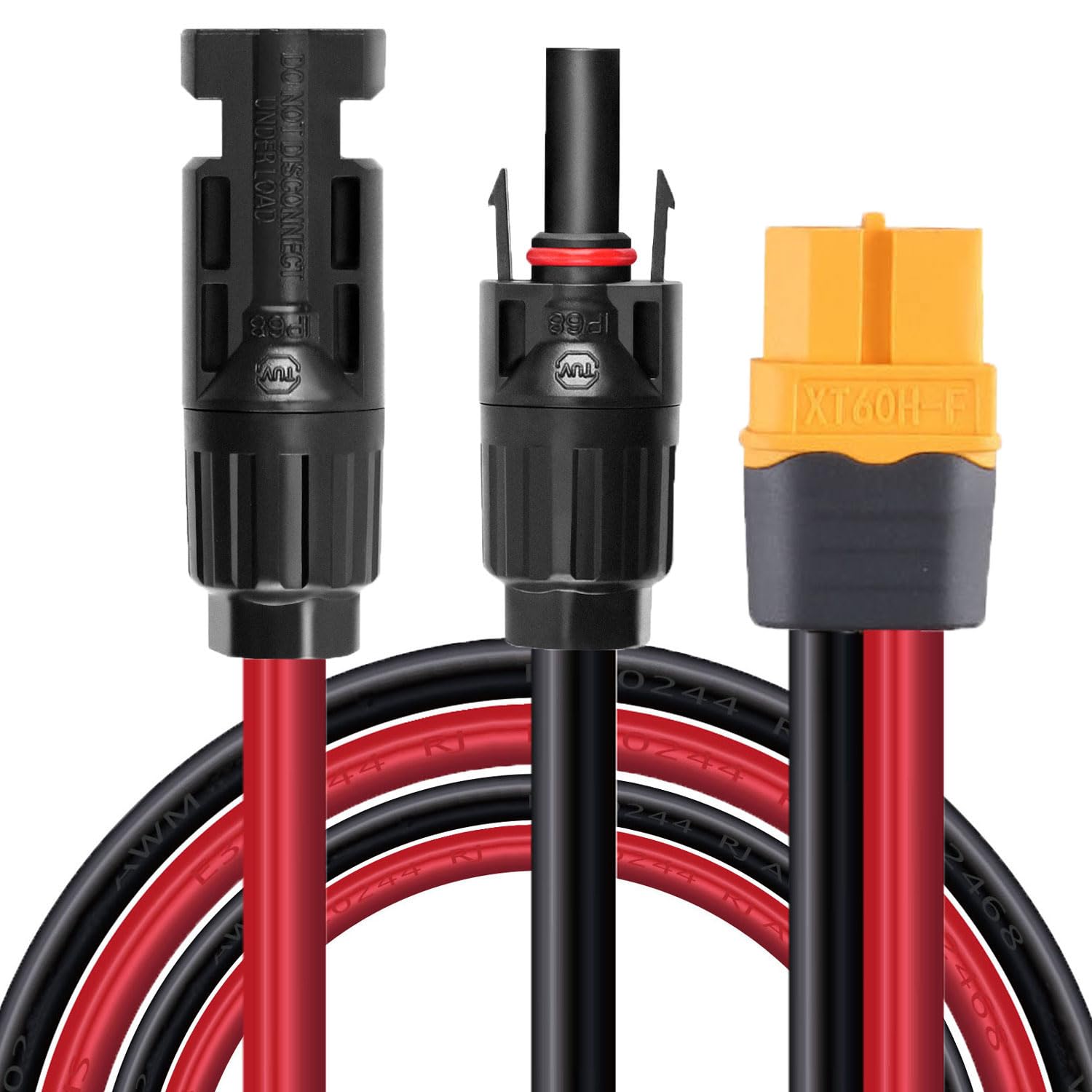ZkeeShop Solarkabel 10AWG Kabel Solarstecker auf XT60 Adapter 6mm2 Kabel Solar Solarpanel Kompatibel für Ecoflow Bluetti Powerstation (0.6M) von ZkeeShop
