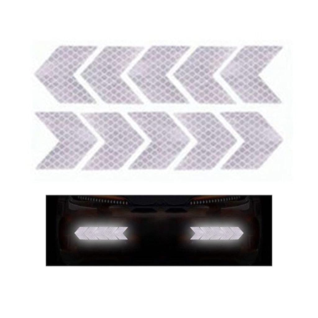10Pcs Auto Für Pfeil Reflektierende Aufkleber Sicherheit Warnung Reflektor Dekorative Streifen Außen Zubehör 10Pcs Auto Für Pfeil Reflektierende Aufkleber Sicherheit Warnung Reflektor Dekorative Streifen Außen Zubehör von Zkydhbd