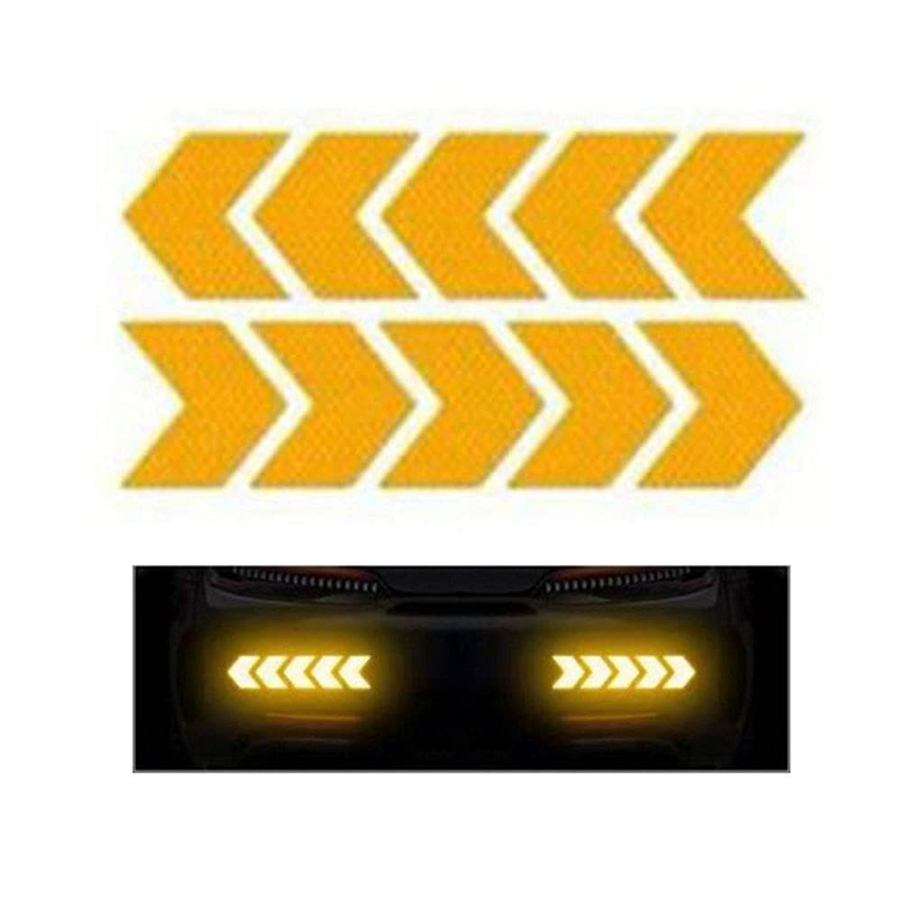 10Pcs Auto Für Pfeil Reflektierende Aufkleber Sicherheit Warnung Reflektor Dekorative Streifen Außen Zubehör 10Pcs Auto Für Pfeil Reflektierende Aufkleber Sicherheit Warnung Reflektor Dekorative Streifen Außen Zubehör von Zkydhbd