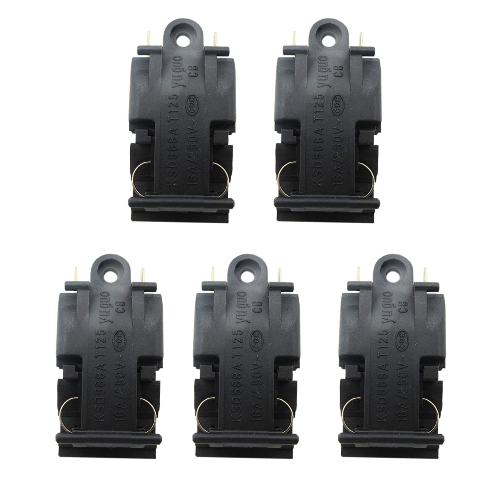 Pack Kesselthermostatschalter 16A Wasserkocher Thermostatschalterklemme Küchengeräteteil Kunststoffmaterial Pack Kesselthermostatschalter 16A Wasserkocher Thermostatschalterklemme Küchengeräteteil Kunststoffmaterial von Zkydhbd