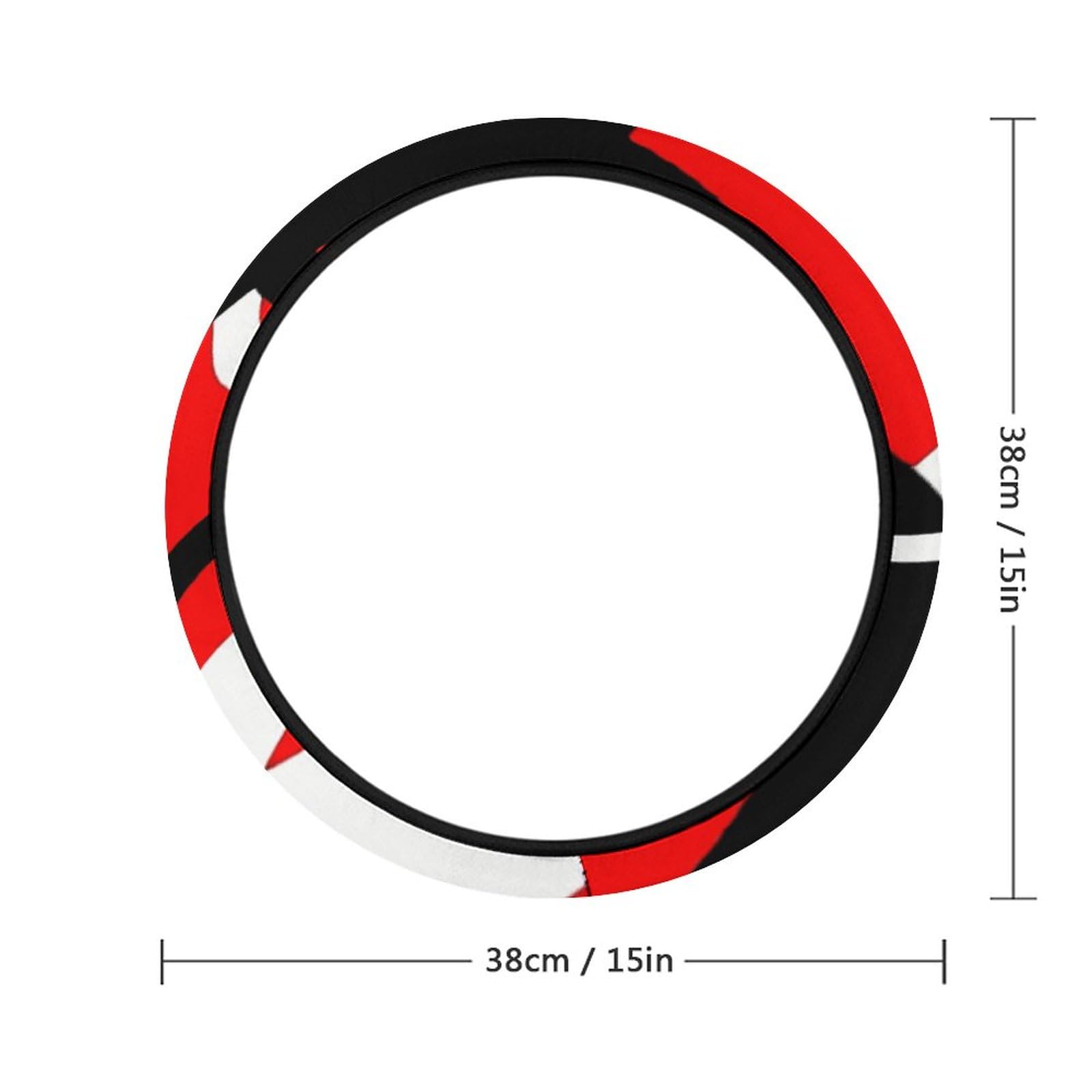 Lenkrad-Abdeckung, rutschfest, schweißabsorbierend, universal, 38,1 cm, Neopren, Autozubehör, Rot / Weiß / Schwarz Lenkrad-Abdeckung, rutschfest, schweißabsorbierend, universal, 38,1 cm, Neopren, Autozubehör, Rot / Weiß / Schwarz von Zltegako