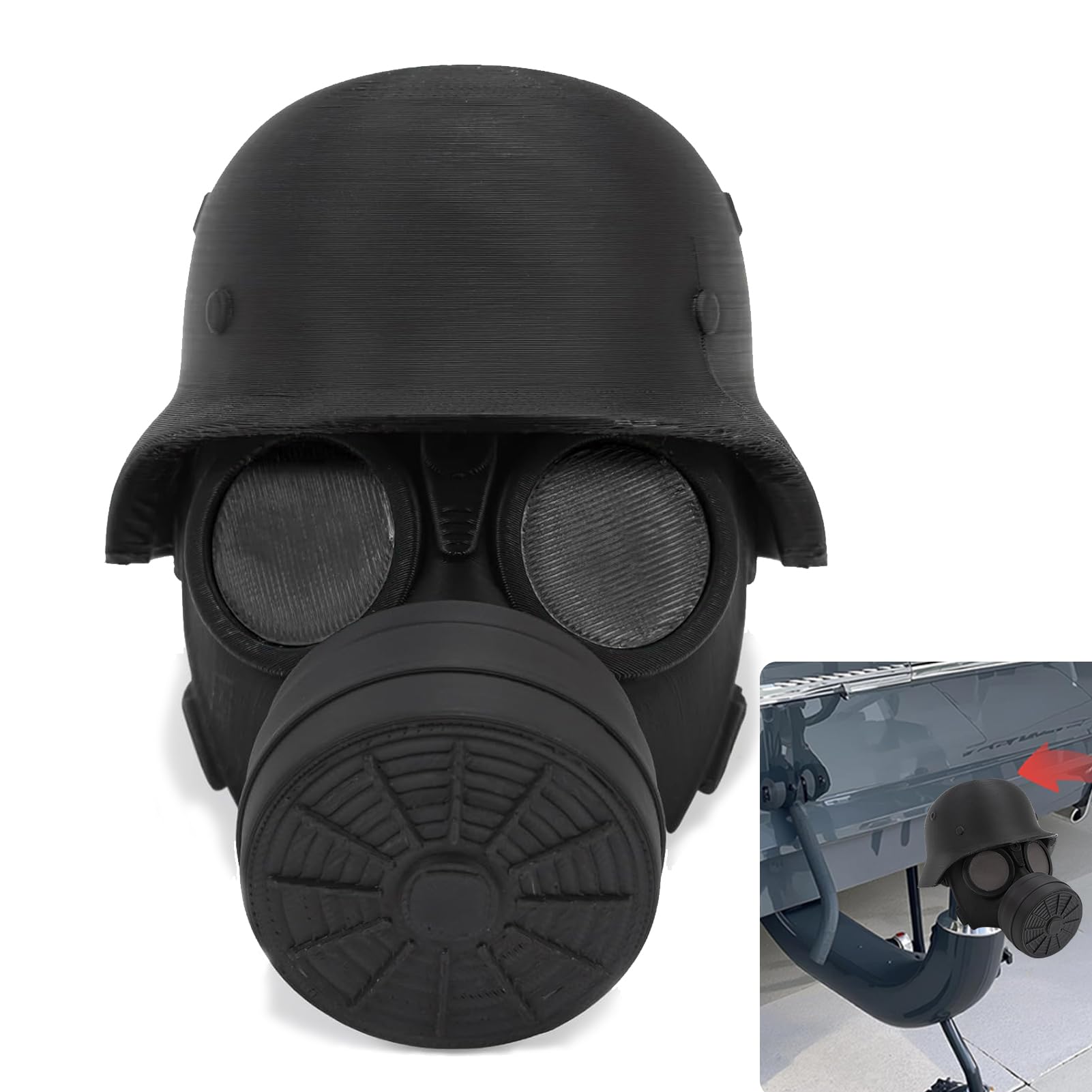 Abdeckkappe für Anhängerkupplung, Schutzkappe Anhängerkupplung Gasmaske Helm Form, Anhängerkupplung Abdeckung Lustig, Staubdicht Wasserdicht, für 50mm Kugelkopf Anhänger Anhängerkupplungen (Schwarz) Abdeckkappe für Anhängerkupplung, Schutzkappe Anhängerkupplung Gasmaske Helm Form, Anhängerkupplung Abdeckung Lustig, Staubdicht Wasserdicht, für 50mm Kugelkopf Anhänger Anhängerkupplungen (Schwarz) von Znnhnn