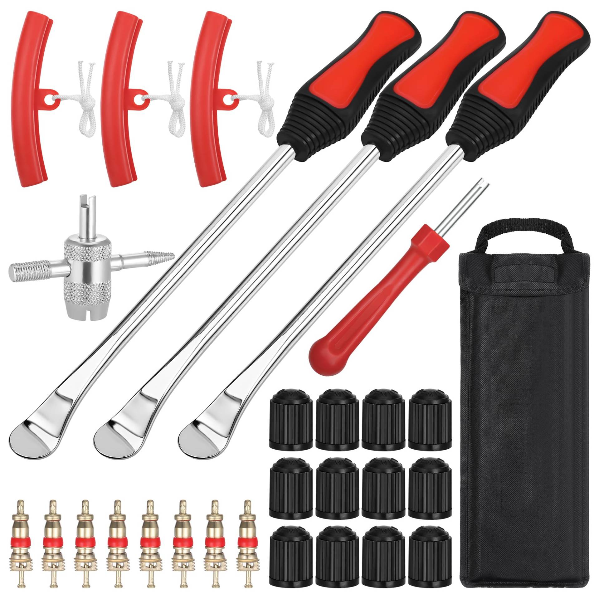 Zocipro 29 Stück Reifenmontierhebel, Reifen Montage Werkzeug, ire Spoons Lever Iron Tool Kits Montierhebel Werkzeug Mit 3 Rad Felge Protektoren Tool Kit, Für Motorrad Fahrrad Wagen Reifen E Scooter Zocipro 29 Stück Reifenmontierhebel, Reifen Montage Werkzeug, ire Spoons Lever Iron Tool Kits Montierhebel Werkzeug Mit 3 Rad Felge Protektoren Tool Kit, Für Motorrad Fahrrad Wagen Reifen E Scooter von Zocipro