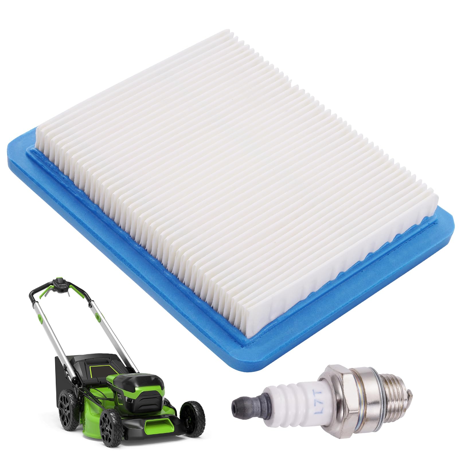 Luftfilter Rasenmäher mit L7T Luftfilter Zündkerzen, Luftfilter für Rasenmäher, Luftfilterpatrone für Briggs & Stratton Rasenmäher 491588S 399959 4101 31749 Luftfilter Rasenmäher mit L7T Luftfilter Zündkerzen, Luftfilter für Rasenmäher, Luftfilterpatrone für Briggs & Stratton Rasenmäher 491588S 399959 4101 31749 von ZoeWei