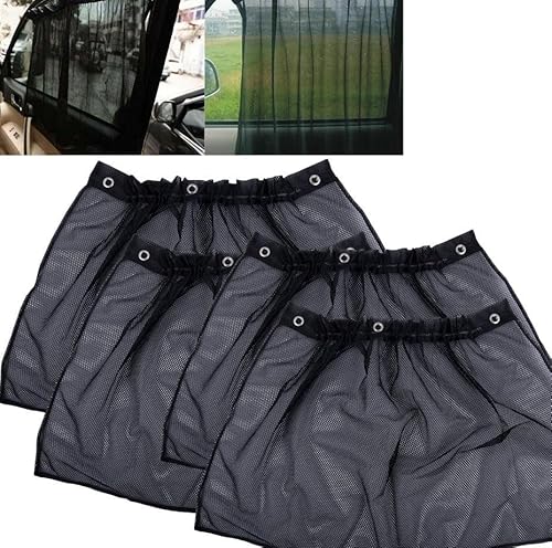 Auto Side Mesh Sonnenschutz 4er Set mit Saugnäpfen zum Schutz vor Sonnenlicht von Zoegneer