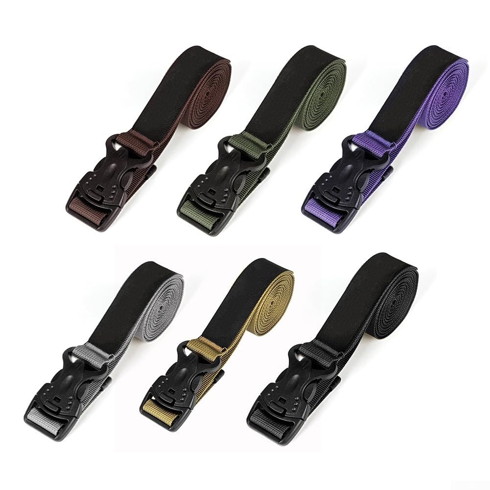 Zoegneer 6 x Gepäckgurte, für Outdoor-Camping, 128 kg, Zugkraft, Reiseausrüstung, Mehrzweck-Schnellaufbewahrung, Spanngurte (6 Stück ganzes Set, 60 cm) von Zoegneer