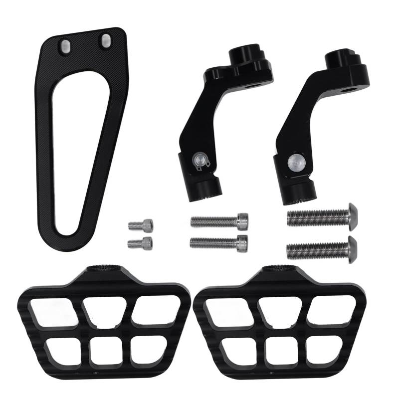 2 Stcs Heckpedal -Passagierfuß -Pedal -Peg -Links rechts Fußstützenhalter für R18 2020 und später in Silberfarbe mit Wellblech -ausgestattet rotatable 360 ​​Grad aus CNC (Black) von Zohisin