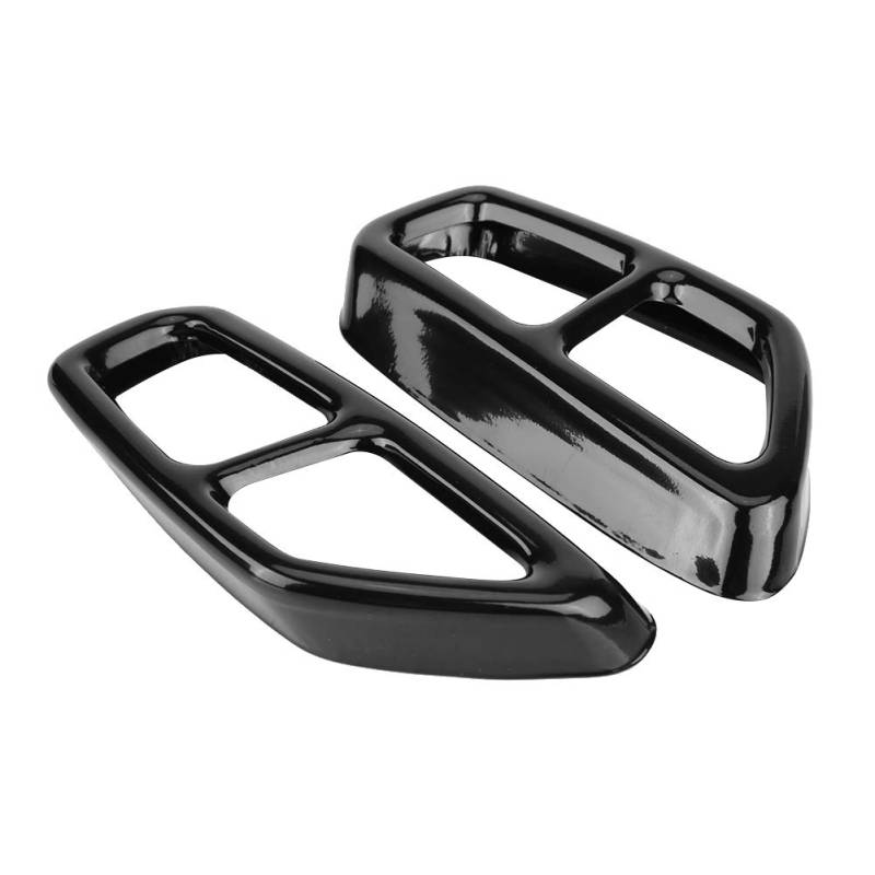 2Pcs Auto Edelstahl Schwarz Auspuff Endrohr Abdeckung Trim für 5 Series G30 2017-2018 von Zohisin