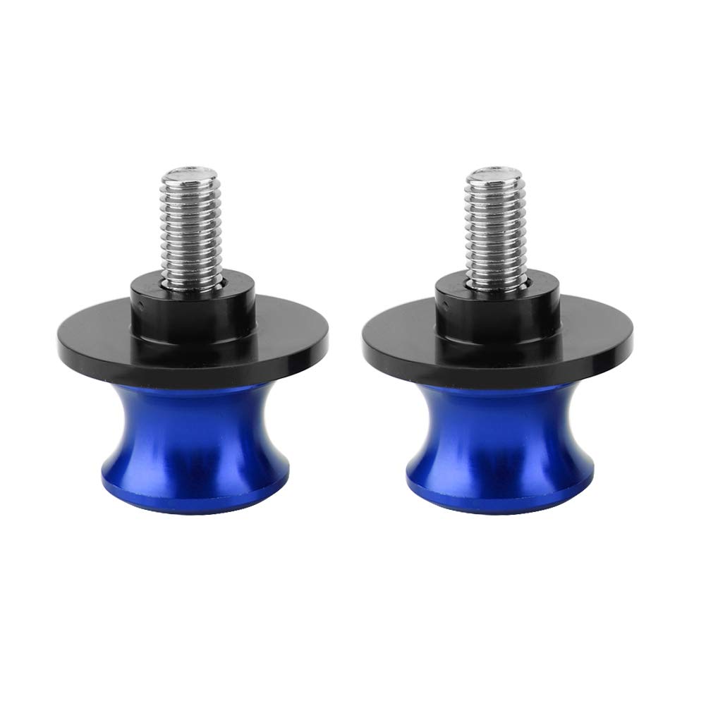 2pcs 6mm Motorrad CNC Heckständer Schwung Arm Spool Sliders Swingarm Spulen aus für Motorrad General mit einer stabilen und zuverlässigen Leistung verschiedene Farben, die einfach (Blau) von Zohisin