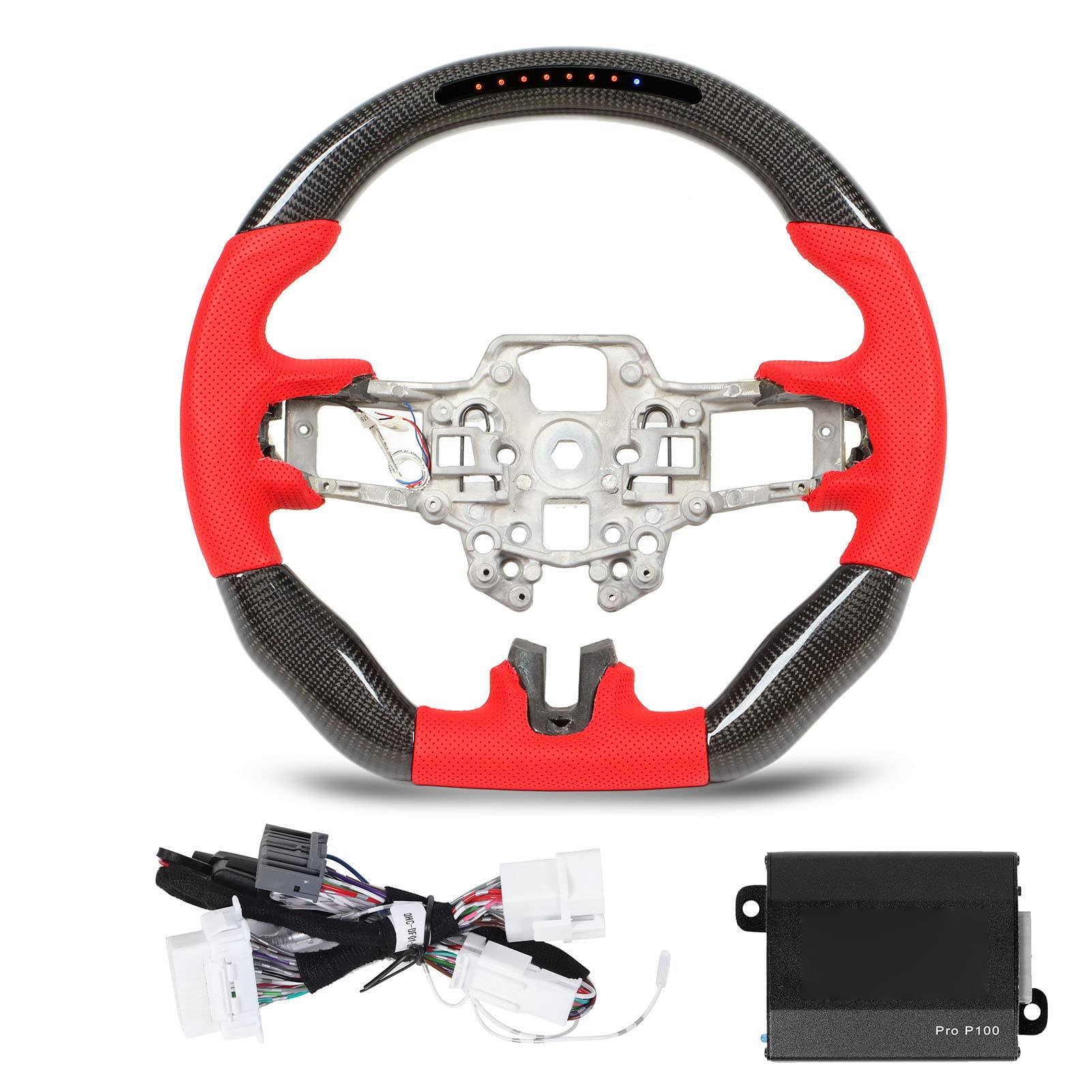 9 LEDs Schichtlichter Carbon Faserlenkradersatz Ersatz für EcoBoost GT Shelby 2018 2022 Hochleistungen mit Echtzeit Rev Reading Premium -Materialien und einfache Installation 9 LEDs Schichtlichter Carbon Faserlenkradersatz Ersatz für EcoBoost GT Shelby 2018 2022 Hochleistungen mit Echtzeit Rev Reading Premium -Materialien und einfache Installation von Zohisin
