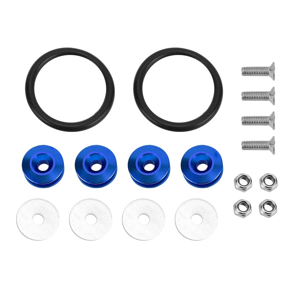 Buntes Schnellverschluss-Set aus Gummiringen, ideal für Stoßstangen, Kofferraumdeckel und Schmutzfänger. Hergestellt aus hochwertiger Luftfahrt-Aluminiumlegierung. Leicht und (Blue) von Zohisin