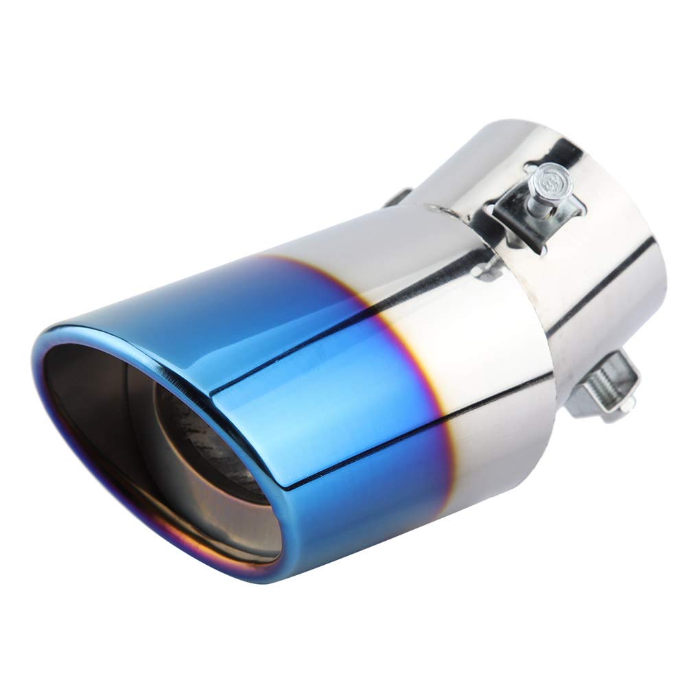 Chrom Blau Edelstahl Universal Auto Gebogene Auspuffrohr Hinten Schalldämpfer Spitze Schwanz Kehle Chrom Blau Edelstahl Universal Auto Gebogene Auspuffrohr Hinten Schalldämpfer Spitze Schwanz Kehle von Zohisin