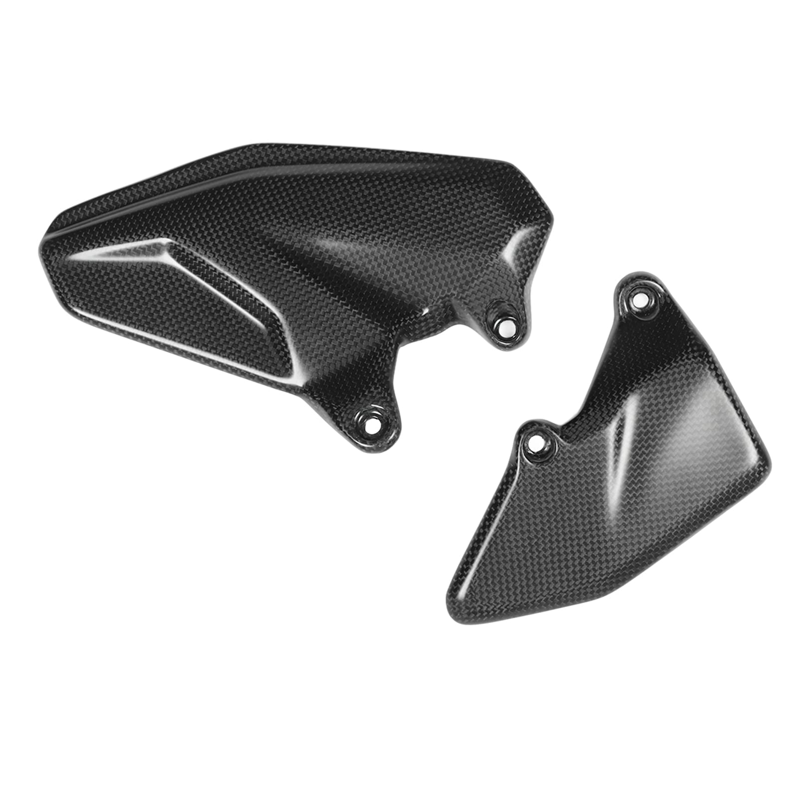 Fußschutzplatte für Motorrad Links und rechts, Ersatz aus 3K-Kohlefasermaterial für Multistrada V4 V4S 2021 Plus mit mattschwarzem, schlichtem Design, leicht, hohe Festigkeit, Fußschutzplatte für Motorrad Links und rechts, Ersatz aus 3K-Kohlefasermaterial für Multistrada V4 V4S 2021 Plus mit mattschwarzem, schlichtem Design, leicht, hohe Festigkeit, von Zohisin