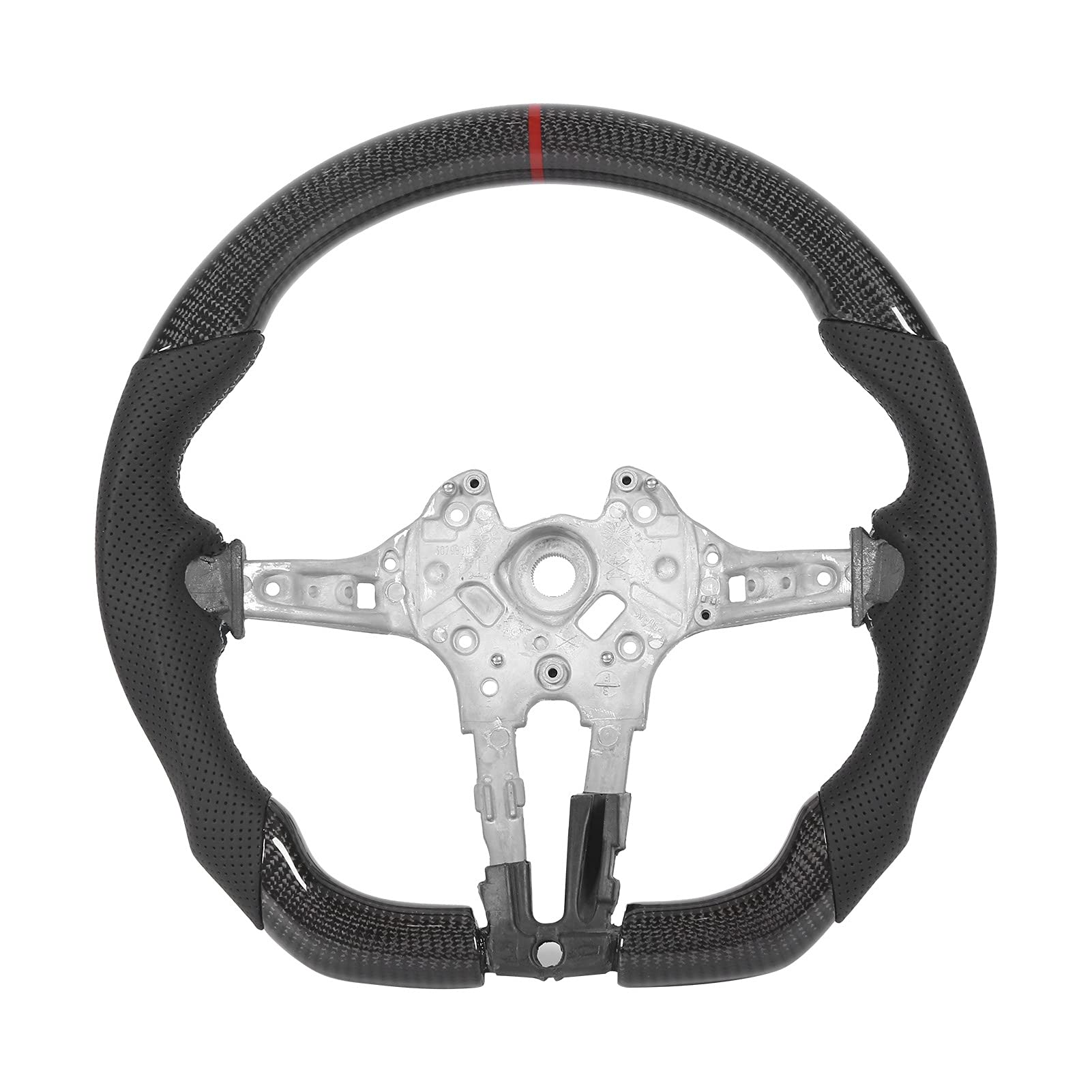 Kundenspezifisches Carbonfaser-Lenkrad mit perforiertem Leder für F20 F22 F30 F32 M2 M3 M4 mit D-Type Racing-Lenkrad mit flacher Unterseite, 12-Uhr-Rotring, perforiertem Kundenspezifisches Carbonfaser-Lenkrad mit perforiertem Leder für F20 F22 F30 F32 M2 M3 M4 mit D-Type Racing-Lenkrad mit flacher Unterseite, 12-Uhr-Rotring, perforiertem von Zohisin