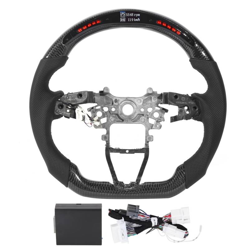 Lenkrad LED Performance Nappaleder Automodifikation Passend für Accord 2018 2020 Mit LED-Schaltanzeige, einstellbarer Drehzahl und RGB-Farbanzeige, Echtzeitdaten und von Zohisin