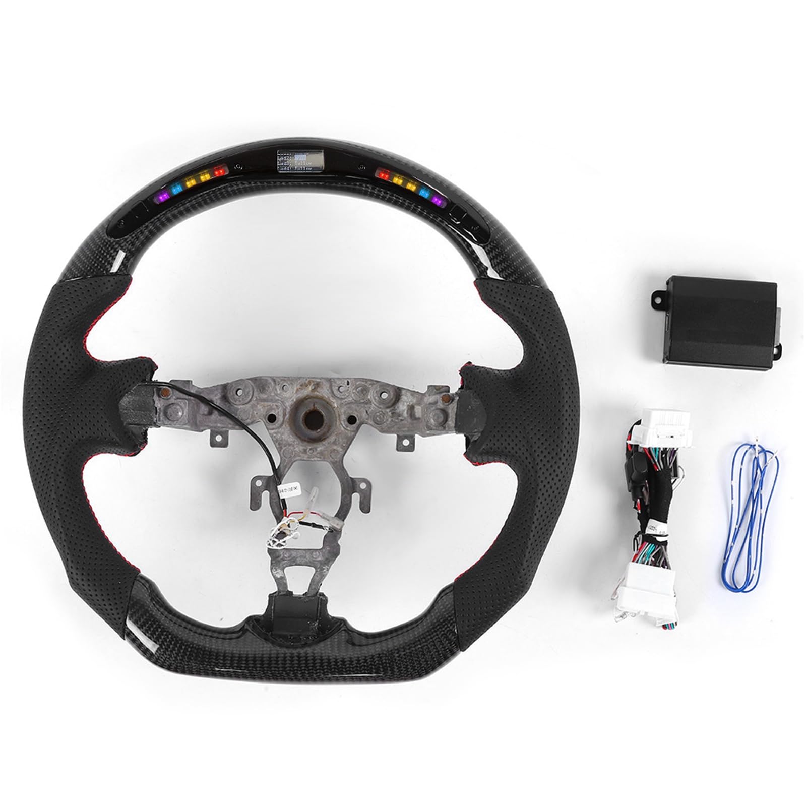 Perforiertes NAPPA-LED-Autolenkrad aus Kohlefaser mit hochhellem Display und mehreren Funktionen, passend für 370z 2009 2020 Perforiertes NAPPA-LED-Autolenkrad aus Kohlefaser mit hochhellem Display und mehreren Funktionen, passend für 370z 2009 2020 von Zohisin