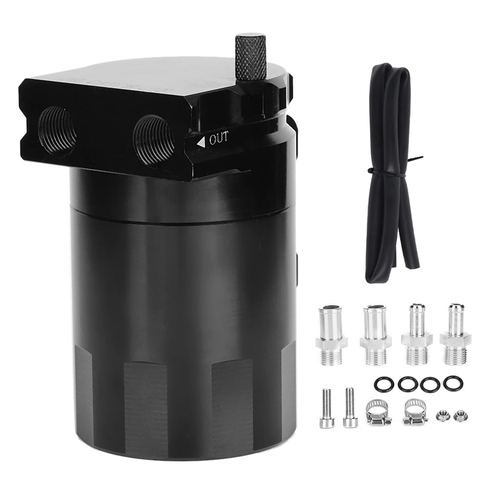 Universal Oil Catch Dosen Kit 300 ml Reservoir Tankmotor Schwarz polnisch verblüffte Aluminiumlegierung Universal Oil Catch Dosen Kit 300 ml Reservoir Tankmotor Schwarz polnisch verblüffte Aluminiumlegierung von Zohisin